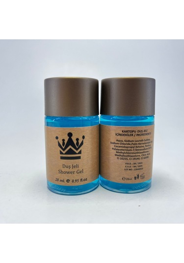 Otel Duş Jeli Geniş Kapak Kraft 30 Ml - 100 Adet