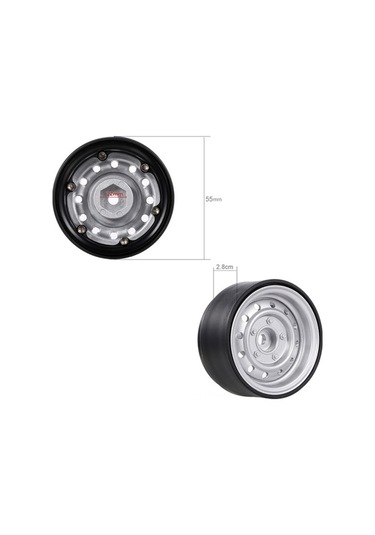 Didadodo 1/10 Rc Crawler Araçlar İçin 2 Adet Metal 1.9 İnç Jant Kapağı Beadlock - Trx4, Scx10 Uyumlu