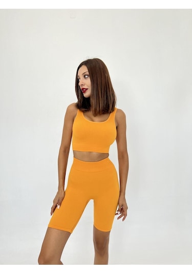 2500 Sporcu Şort Tayt-turuncu Resimdeki Renk
