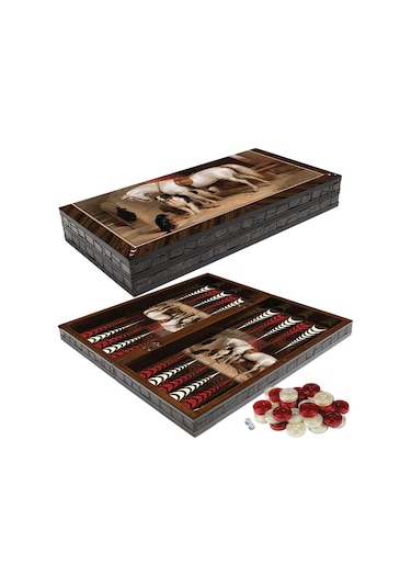 Yenigün Artwork Beyaz At Büyük Boy Tavla