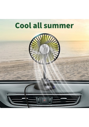 Taşınabilir Mini Araba Fanı Düşük Gürültülü Güçlü Sessiz Fan 3 Hız Ayarları Araba / Ev Seyahat İçin 360 Derece Vantilatör 53042841