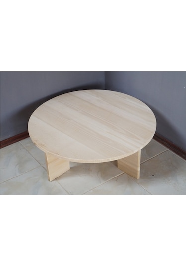 Masif Ahşap Yer Sofrası Çarpı Ayak