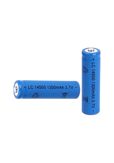LC14500 1300 mAh 3.7 V 14500 AA Li-Ion Şarj Edilebilir Pil 4'lü