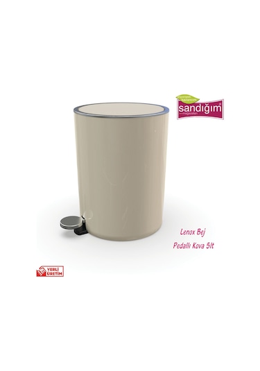 Primanova Lenox Pedallı Çöp Kovası 5 Lt Beyaz