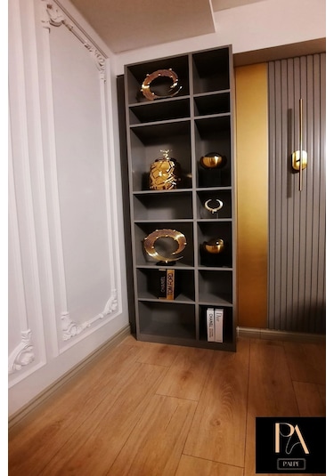 Gold 2'li Ofis Metal Aksesuar Biblo Ev Salon Dekorasyon Obje