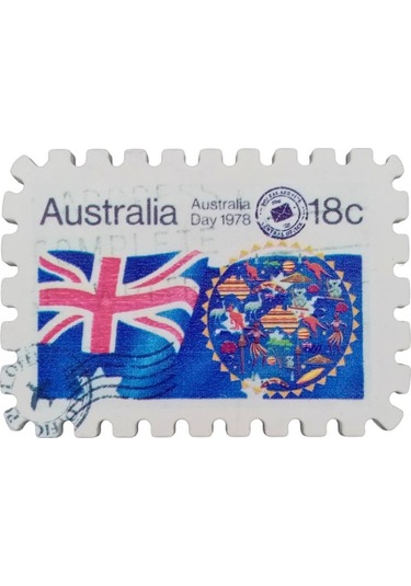 Avustralya Temalı Pul Magnet