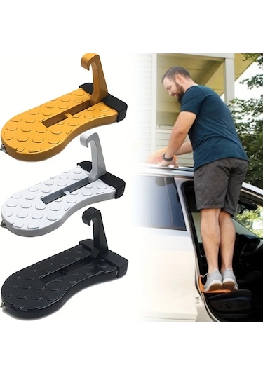 Elmpaly Araç Kapı Basamağı Gümüş, Katlanır Alüminyum Çatı Merdiveni Çoğu Araç Suv Kamyon İçin