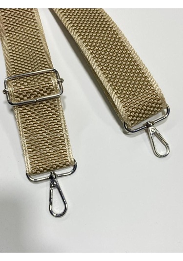 Postacı Çanta Sapı / Palaska Çanta Sapı / Sert Kolon Çanta Sapı / 4 Cm Bej Bej