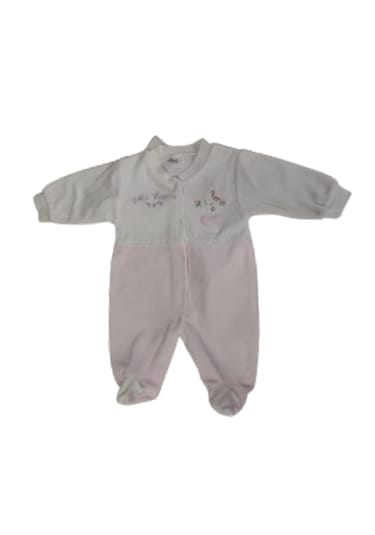 Bebek Tulum Kız Çocuk Kadife Tavsan Figürlü 8 Pembe - Beyaz