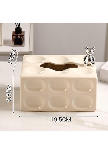 Suntek Mutfak Otel Ofis Beyaz Için Seramik Doku Kutusu Tutucu