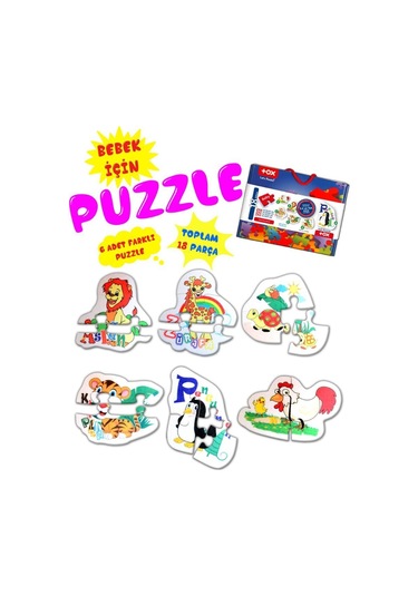 Tox Hayvanlar 2+ Keçe Yapboz Puzzle T003