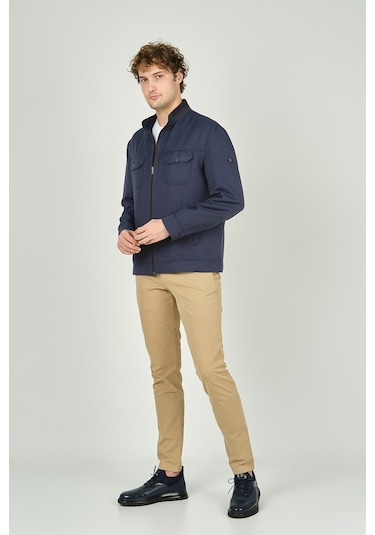 Lucas Erkek Hakim Yaka Cep Detaylı Mevsimlik Spor Mont 2734 Lacivert Lacivert