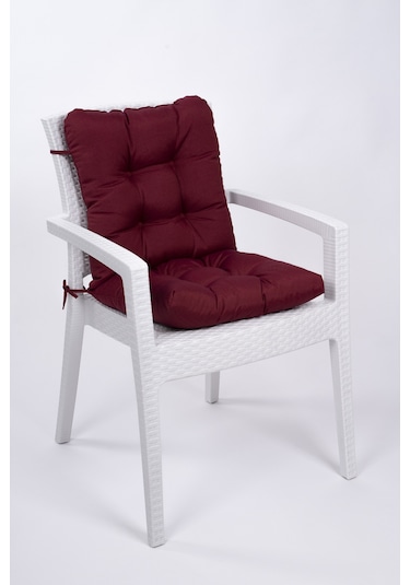 Altınpamuk Neva Pofidik Arkalıklı Özel Dikiş Sandalye Minderi Bordo