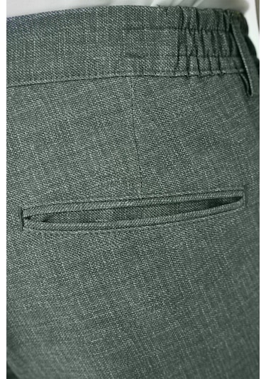 Efor Comfort Fit Kırçıllı Beli Lastikli Yeşil Jogger Pantolon P 1176 Yeşil