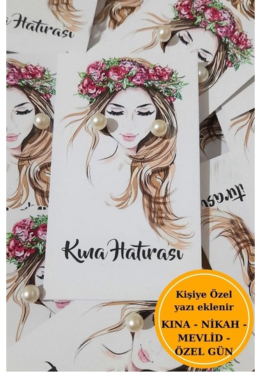 50 Adet Çiçek Taçlı Kadın Kuşe Kartlı İnci Küpe Çok Renkli