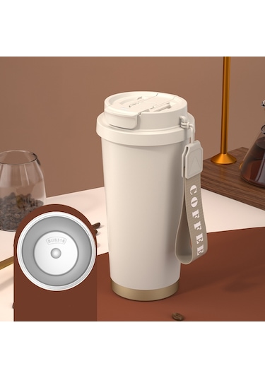 Sones 530ml 316 Paslanmaz Çelik Termos Bardak Kahve Kupası Çift İçme Suyu Bardağı