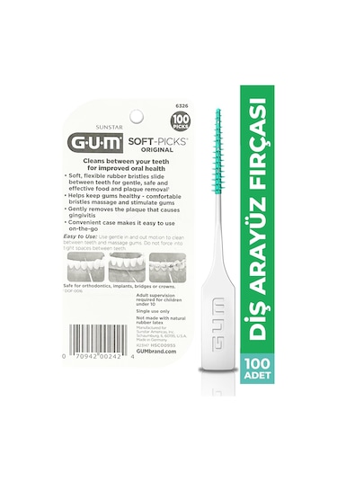 Gum Soft Picks Ara Yüz Fırçası 100 Adet