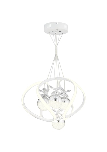 Balca 4'lü Beyaz Krom Ledi Modern Oturma Odası, Koridor, Salon Led Avize