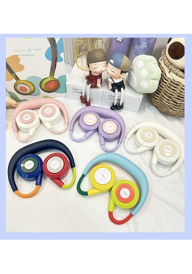 Relaxed Asılı Boyunlu Küçük Fan, Şarj Edilebilir, Sessiz, Taşınabilir, Uzun Pil Ömrüne Sahip Kanatsız Fan-sarı