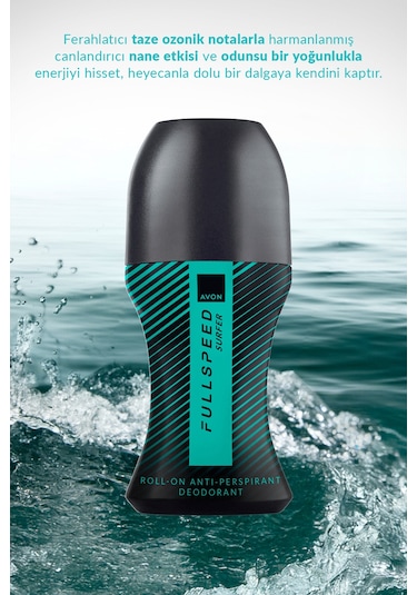 Full Speed Surfer Erkek Roll-on 50ml Üçlü Paket