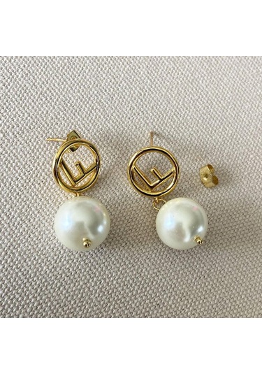 F İncili Taşlı Çelik Kombin Çok renkli