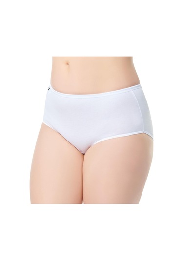 12 Li Paket Tutku Bayan Likralı Külot İnce Lastik Külot 925 Beyaz