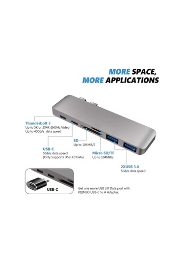 Conventions1 Usb C Hub 6'sı 1 Arada Yerleştirme İstasyonu