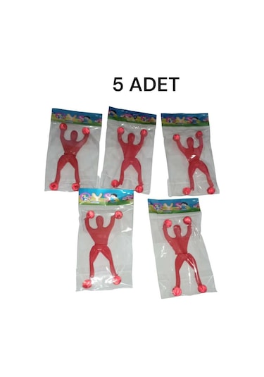 5 Adet Kırmızı Cam'a Yapışan Örümcek Adam Diğer