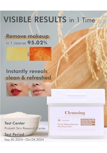 Dermal Rice Bubble Temizleme Pedi Makyaj Temizleyici Peeling Etkili Ve Nemlendirici Temizleme Pedi