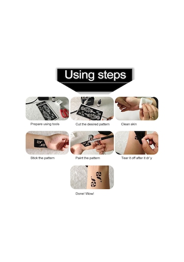 Yaozixa Eller İçin Çiçek Desenli Gösterge Şablonu, Pvc Materyal, Yeniden Kullanılabilir, S102 Numara, Sol Ve Sağ El Seti