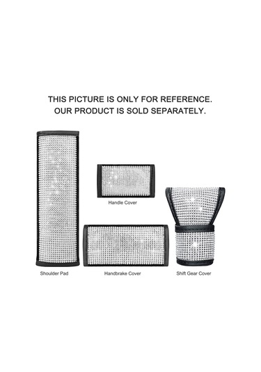 Padalink Kadınlar İçin Kristalli Vites Kolu Kapağı - Pu Deri Siyah Vites Koruyucu