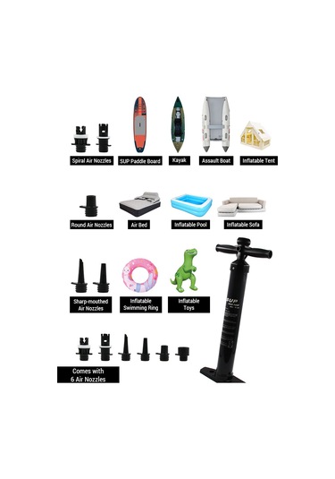 Sup El Pompası Şişme Kürek Tahtası İçin Basınç Göstergeli Y28927