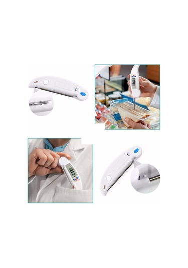 Sones Katlanır Et Termometresi Dijital Mutfak Termometresi Yemek Pişirme Barbekü Probu, Rastgele Renk Teslimatı