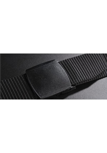 Taktikal Plastik Tokalı Siyah Tarz Bez Erkek Kemer