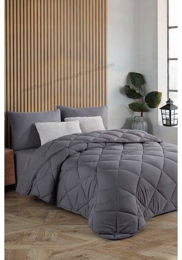 Formeya Antrasit Gri Soft Dört Mevsim Yorgan Tek Kişilik 155X215