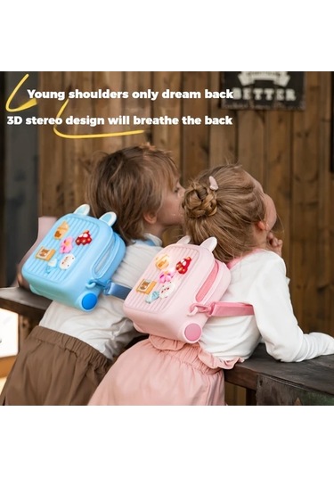 Honeybeeshop Mavi 4 Renkli Moda Seyahat Nefes Alabilir Sirt Cantasi Orijinal Tasarim Leke Direncli Dayanikli Buyuk Kapasiteli 3d İsitmayan Sevimli 6 Tokali Cicek Festival Ve Acik Hava Etkinlikleri İcin MAvi