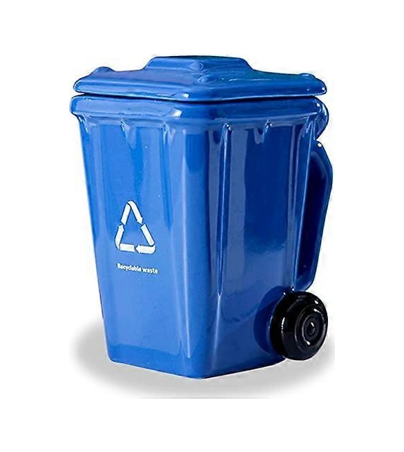 Tekerlekli Çöp Kovası Seramik Kupa, Çöp Kovası Yaratıcı Kahve Kupası, Komik Çöp Kovası Kupa, Geri Dönüşüm Kupası, Erkekler Ve Kadınlar İçin Yeni Hediyeler, 400ml