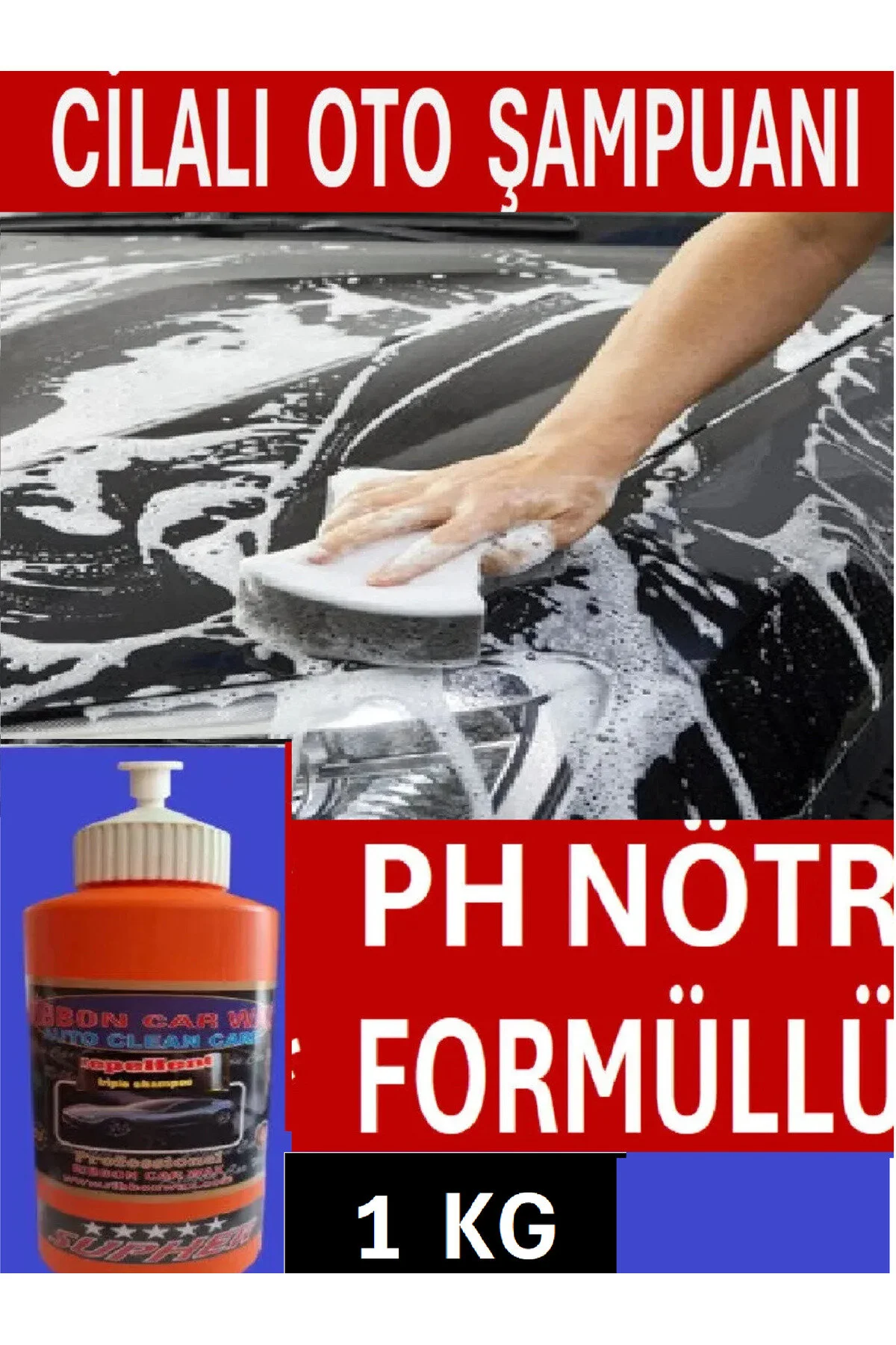 Reperlent Ph Nötr Formüllü Cilalı Oto Yıkama Şampuanı 1 Kg