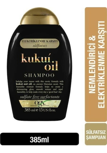 Organix Elektriklenme Karşıtı Kukui Oil Sülfatsız Şampuan 385 ML