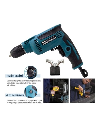 Branzeg BRZ105 Matkap 10 MM 580 W Devirli Vidalama