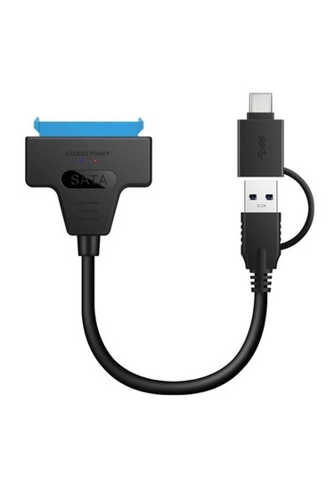 Harici Hard Disk Kablosu 2in1 Usb 3.0 Type-c To 2.5 İnç Sata Hdd