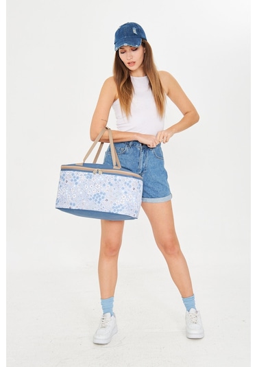 Superbag 22 Litre Piknik/kamp Çantası Sepeti. Termal Termos Çanta Sıcak-soğuk Koruma Sağlar Roza-61929032 Roza Çok Renkli