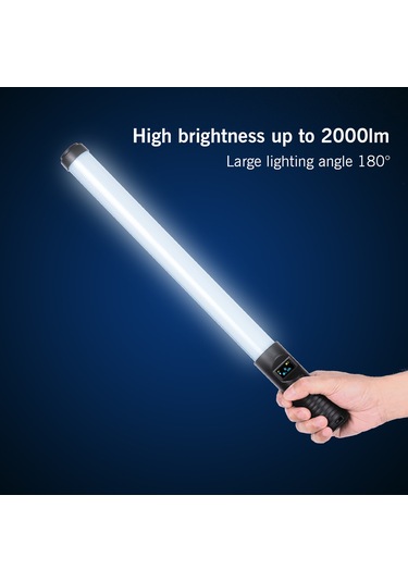 20 W Elde Taşınabilir Led Fotoğraf Rgb Renkli Değnek Işık Siyah Siyah