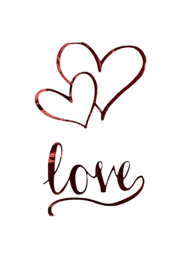 Peçete Love Kırmızı Varaklı 16 Adet Diğer