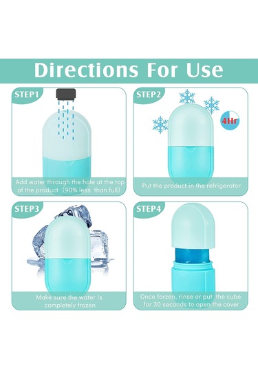 Samdoo Yüz Masajı İçin El Kullanımlı Silikon Buz Topu Masajcı Pembe, Gül Kırmızısı Hediye Kutulu Çok Renkli