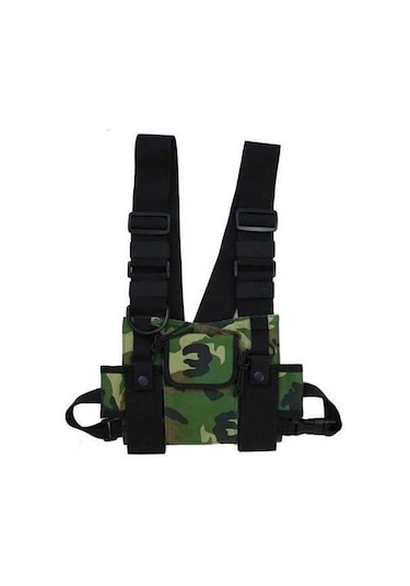 Besthome1 Askılı Camouflage Vesta Çantası - Oxford Kumaş, Kemerli Outdoor Sırt Çantası Haki Haki