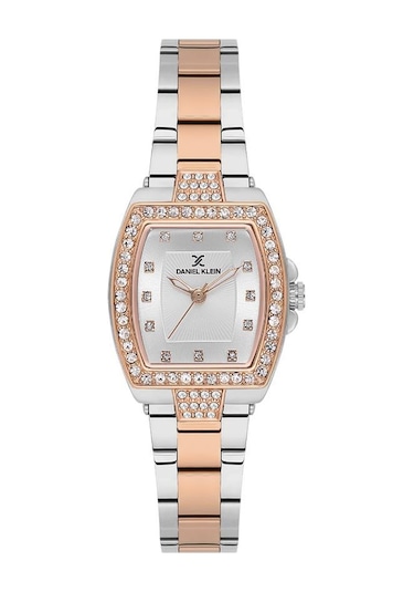 Daniel Klein Dk.1.13784-5 Dikdörtgen Kadran Taşlı Tasarım Suya Dayanıklı Metalik-rose Renk Kadın Kol Saati
