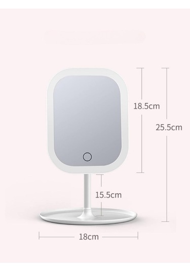Masaüstü Dokunmatik Makyaj Aynası Led Işıklı Beyaz