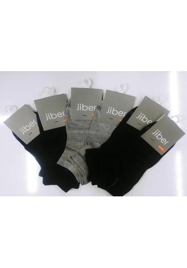 Jiber Erkek Modal Patik Likralı Çorap 6104/6106 - 6 Adet Karışık Renk