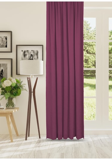 Cheap's Home Petek Dokulu Kadife Dokuma Düz Dikiş Ekstrafor Büzgü Fon Perde Gül Kurusu Gülkurusu